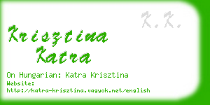 krisztina katra business card
